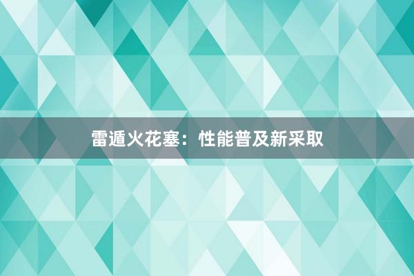 雷遁火花塞：性能普及新采取
